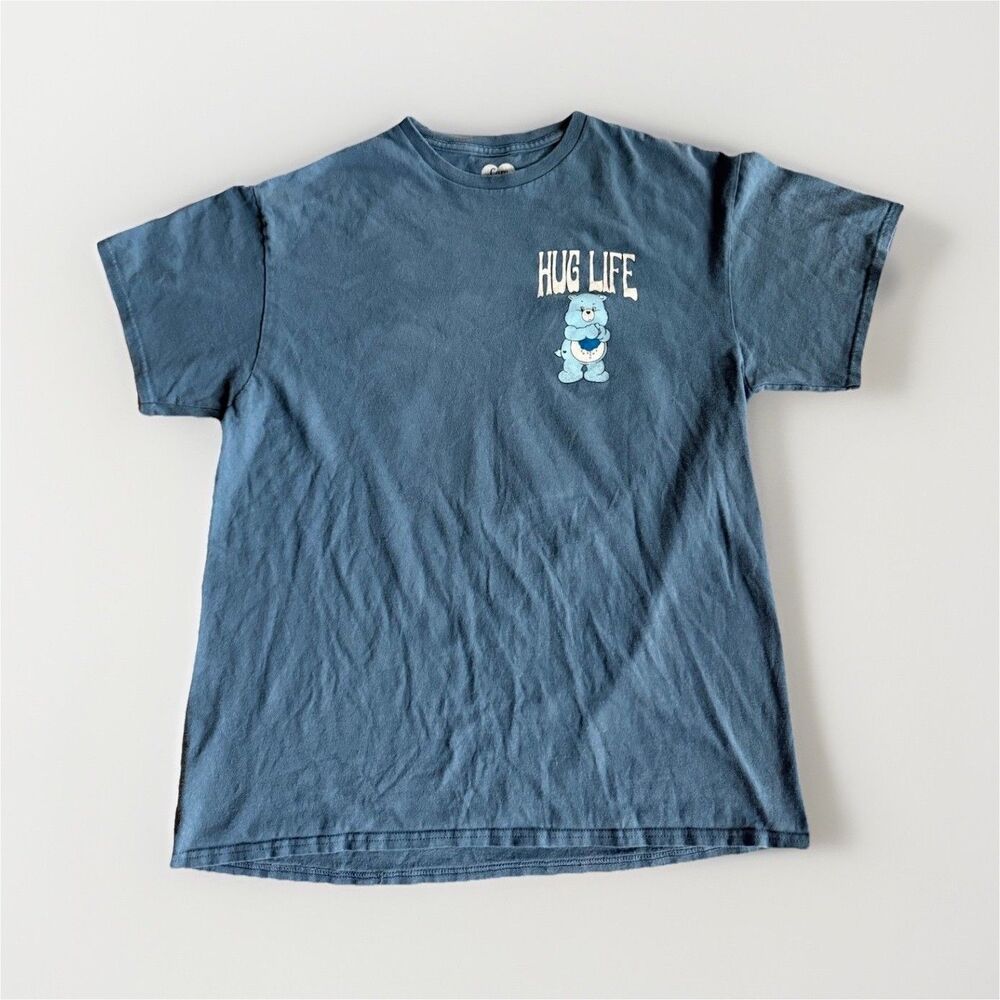 Care Bears Hug Life Blue Graphic Crew Neck Short Sleeve T-Shirt - L